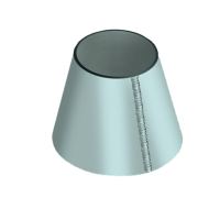 Обечайка оцинкованная коническая 1420x720x8 мм Ст3 ГОСТ 14249-89