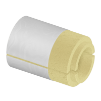 Скорлупа ППУ фольгированная 1420x100 мм для труб ГОСТ 30732-2020