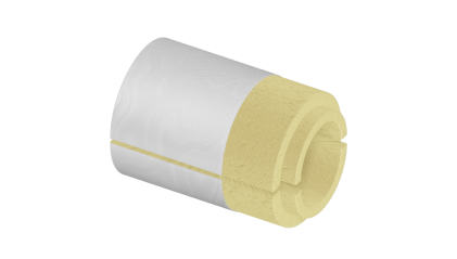 скорлупу ППУ фольгированная 720x100 мм для труб купить в Владимире