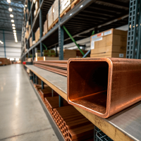 Труба медная профильная квадратная ДКВНТ 10x10x2,5 мм М3р ТУ 48-21-295-82