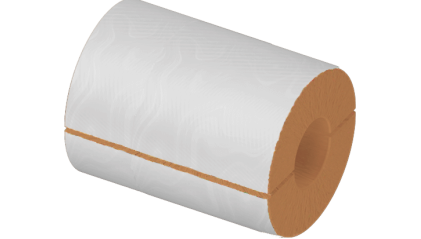 цилиндр теплоизоляционный базальтовый 108x80x1000 мм НГ Ц 100 купить в Владимире