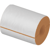 Цилиндр теплоизоляционный базальтовый вырезной оцинкованный 60x30x500 мм НГ Ц 100 ГОСТ 23208-2022