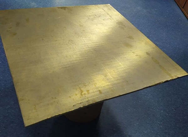 Лист бронзовый 10x500x1000 мм БрАЖ9-4 ГОСТ 18175-78 фото