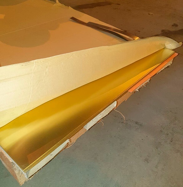 Лист латунный ДПРНМ 1x600x1200 мм ЛС59-1 ГОСТ 2208-2007 фото